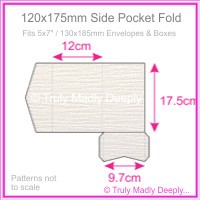 120x175mm Pocket Fold - Crystal Perle Metallic Diamond White Lumina