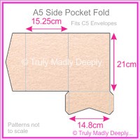 A5 Pocket Fold - Crystal Perle Metallic Pastel Pink