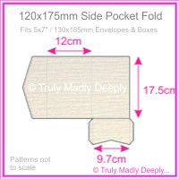 120x175mm Pocket Fold - Crystal Perle Metallic Sandstone Lumina