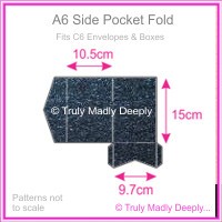 A6 Pocket Fold - Crystal Perle Metallic Sparkling Blue
