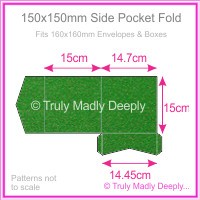 150mm Square Side Pocket Fold - Curious Metallics Botanic