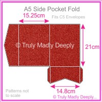 A5 Pocket Fold - Curious Metallics Red Lacquer