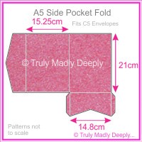 A5 Pocket Fold - Stardream Metallic Azalea
