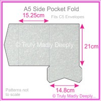 A5 Pocket Fold - Stardream Metallic Silver