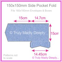 150mm Square Side Pocket Fold - Stardream Metallic Vista