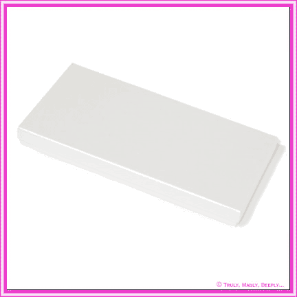 DL Invitation Box - Metallic White  (Rigid)