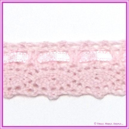 Lace 1.7cm Cotton Baby Pink