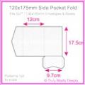 120x175mm Pocket Fold - Metallic Pearl White