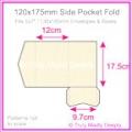 120x175mm Pocket Fold - Metallic Pearl Pale Buff