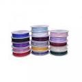 15mm Satin Edged Organza Ribbon with Silver Thread - Various Colours