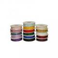 15mm Satin Edged Organza Ribbon with Gold Thread - Various Colours