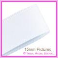 Double Sided Satin Ribbon 60mm - White - 25Mtr Roll