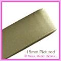 Double Sided Satin Ribbon 40mm - Autumn Green - 25Mtr Roll