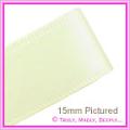 Double Sided Satin Ribbon 15mm - Ivory - 25Mtr Roll