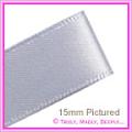 Double Sided Satin Ribbon 25mm - Silver - 25Mtr Roll