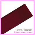 Double Sided Satin Ribbon 6mm - Burgundy - 25Mtr Roll