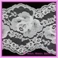 Lace 9cm Roses White