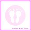 Stickers Baby Feet Pink 12Pck