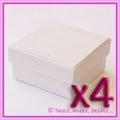 Bomboniere Boxes White 60x60x30mm - Pack of 4
