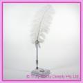 Wedding Feather Pen - Diamante Circlet White