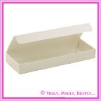 Bomboniere Box - 3 Chocolates - Metallic Pearl Bridal White
