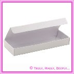 Bomboniere Box - 3 Chocolates - Metallic Pearl White