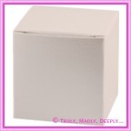 Bomboniere Box - 5cm Cube - Crystal Perle Sandstone (Metallic)