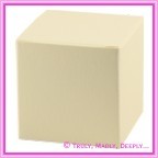 Bomboniere Box - 5cm Cube - Curious Metallics White Gold
