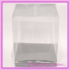 Bomboniere Box 120x120x160mm Clear with Silver Base