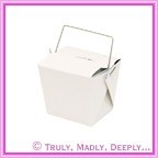 Small Noodle Box White 8oz - With Handle