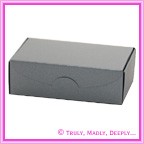 Wedding Cake Box - Crystal Perle Steele Silver (Metallic)
