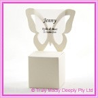 Bomboniere Butterfly Chair Box - Curious Metallics White Gold