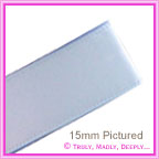 Double Sided Satin Ribbon 25mm - Light Blue - 25Mtr Roll