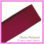 Double Sided Satin Ribbon 25mm - Rich Magenta - 25Mtr Roll