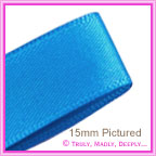 Double Sided Satin Ribbon 10mm - Turquoise - 25Mtr Roll