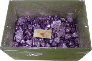 Foil Wrapped Chocolate Hearts - Mauve - 5kg (approx 620)