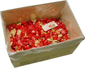 Foil Wrapped Chocolate Hearts - Mixed Valentines - 5kg (approx 620)