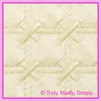 A4 Embossed Invitation Paper - Cross Stitch Ivory Pearl