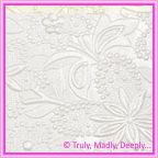 A4 Embossed Invitation Paper - Spring / Bloom White Pearl