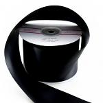 Double Sided Satin Ribbon 60mm - Black - 25Mtr Roll