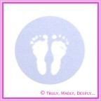 Stickers Baby Feet Blue 12Pck