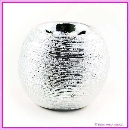 Silver Ball Candle Holder