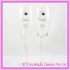 Wedding Toasting Glasses - Bride & Groom