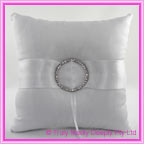 Wedding Ring Cushion - Diamante Circlet White