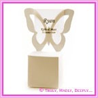 Bomboniere Butterfly Chair Box - Metallic Pearl Pale Buff