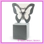 Bomboniere Butterfly Chair Box - Metallic Pearl Silver