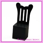 Bomboniere Throne Chair Box - Crystal Perle Licorice Black (Metallic)