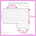 A5 Pocket Fold - Classique Striped White