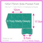 120x175mm Pocket Fold - Classique Metallics Turquoise