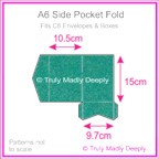 A6 Pocket Fold - Classique Metallics Turquoise